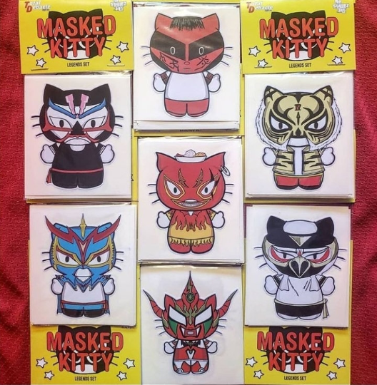 Masked Kitty sticker pack