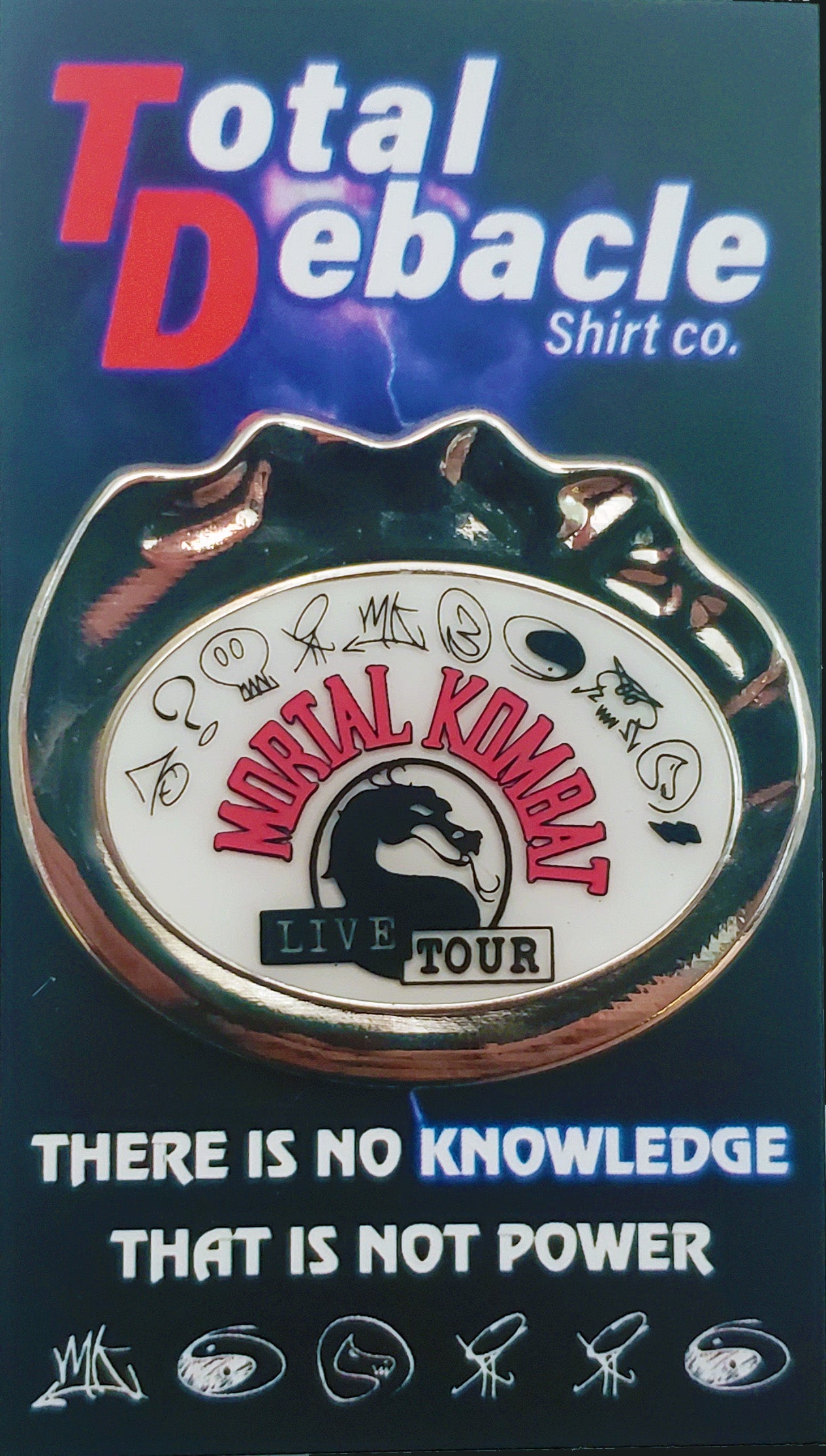 Mortal Kombat Live Tour glow in the dark amulet pin