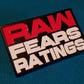 Raw fears ratings pin and sticker
