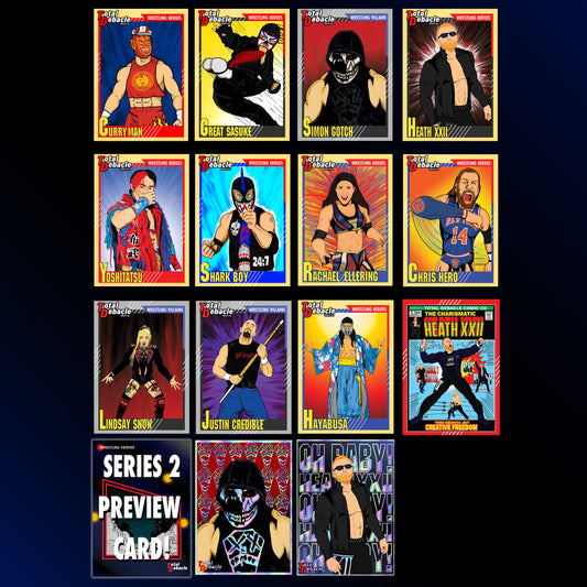 Wrestling Heroes series 1 set NO Auto cards